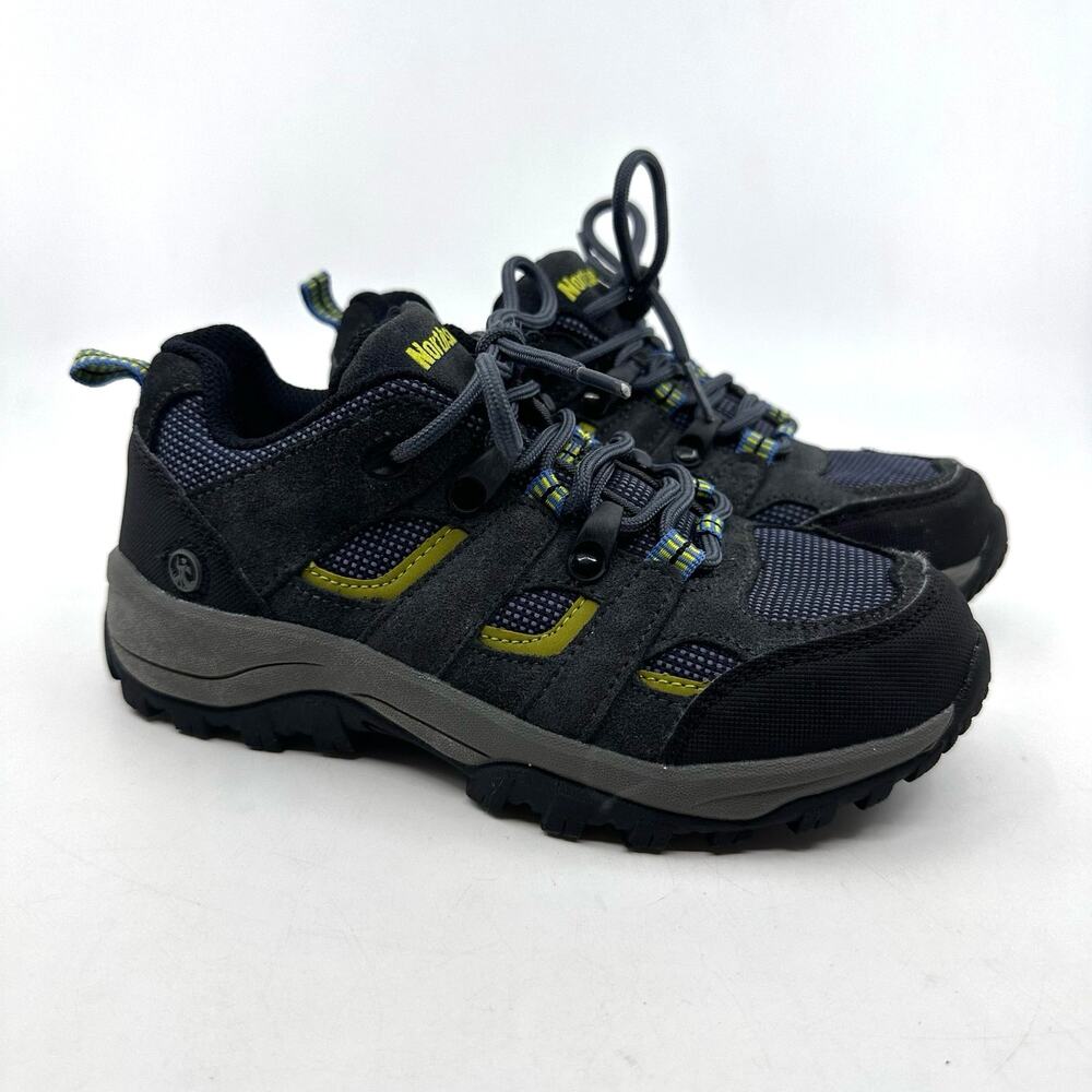 Northside Monroe Low Top Hiking Shoes Boys Sneaker Black/Gray US SZ 1 Suede Lace